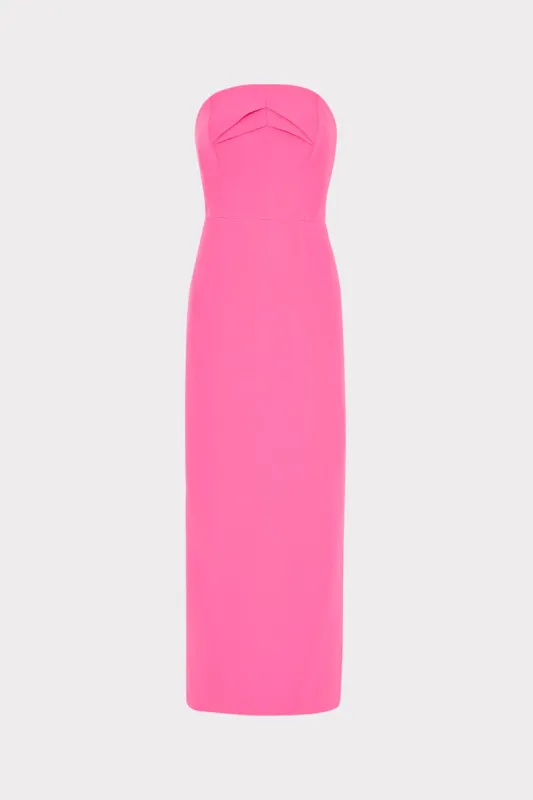 Taylor Triangle Pleat Cady Dress sold by Milly