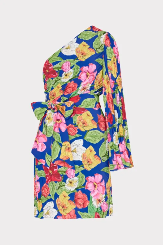 Linden Tulip Rosette Pleated Dress made by Milly