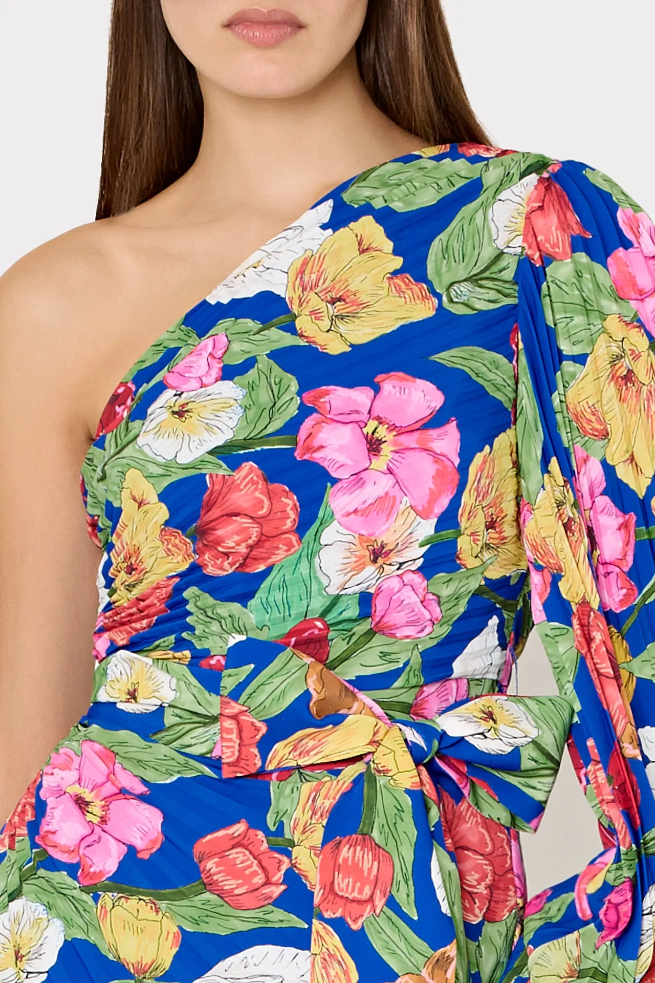 Linden Tulip Rosette Pleated Dress sold by Milly product image thumbnail 5