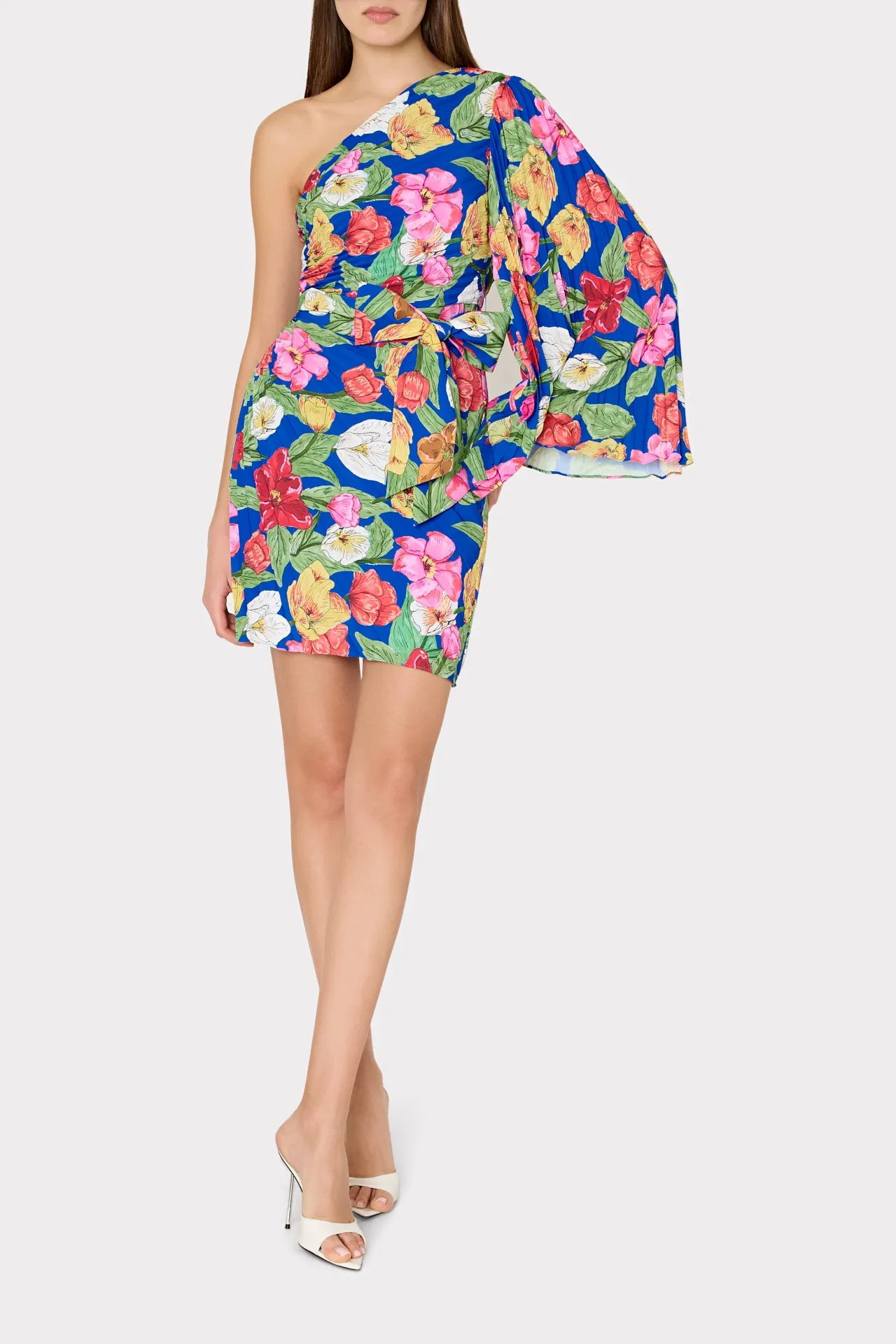 Linden Tulip Rosette Pleated Dress sold by Milly product image thumbnail 2