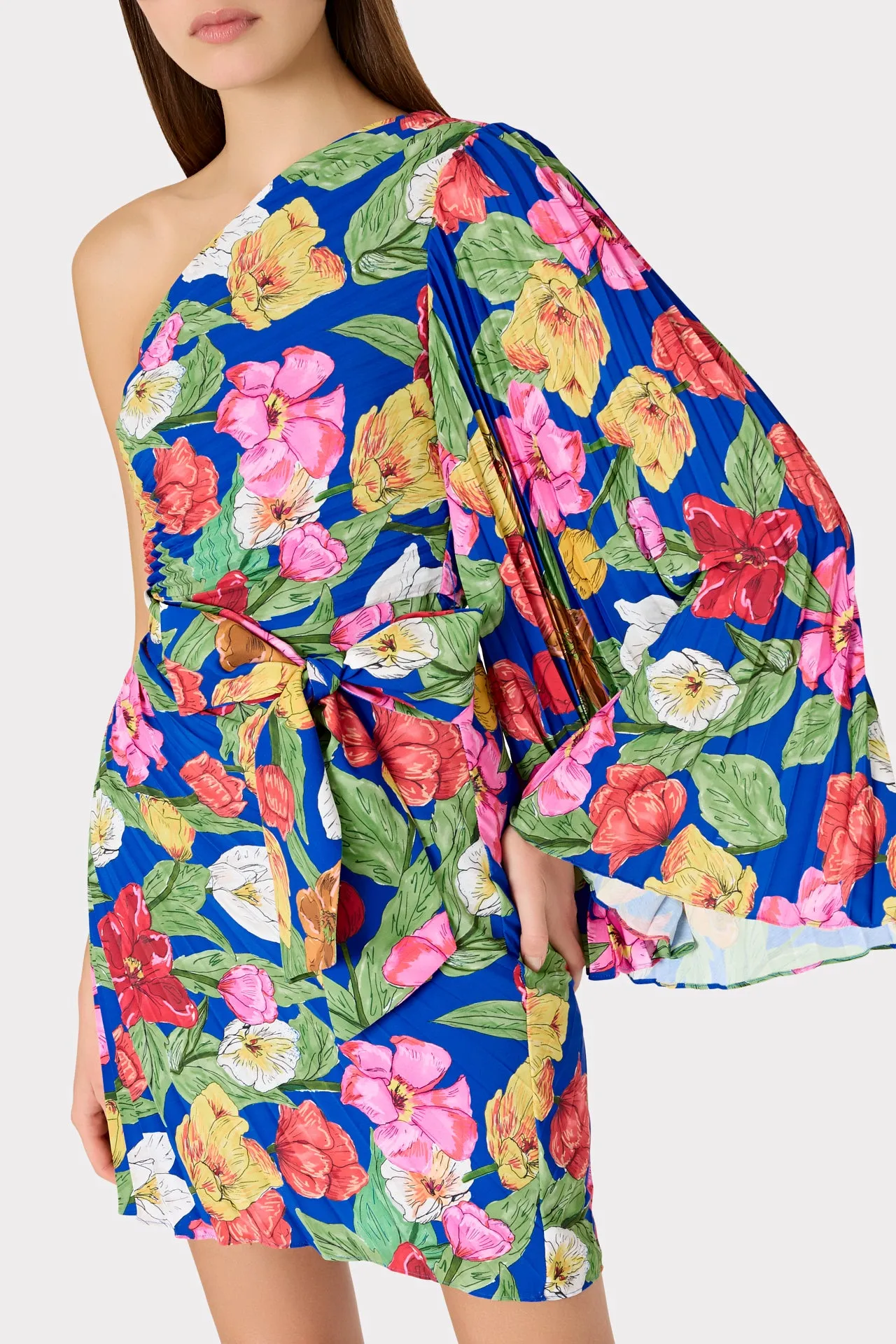 Linden Tulip Rosette Pleated Dress sold by Milly product image thumbnail 4