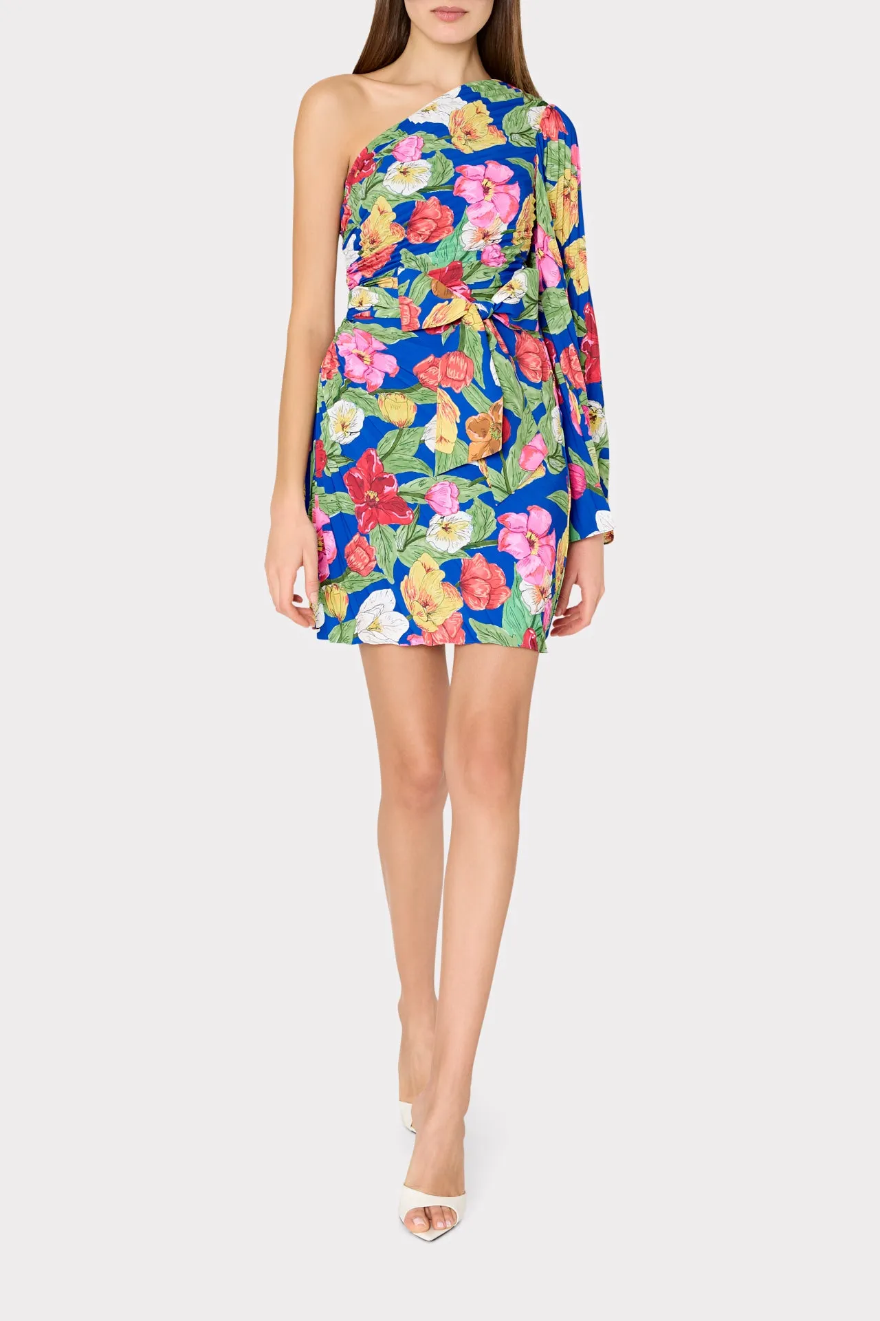 Linden Tulip Rosette Pleated Dress sold by Milly product image thumbnail 3