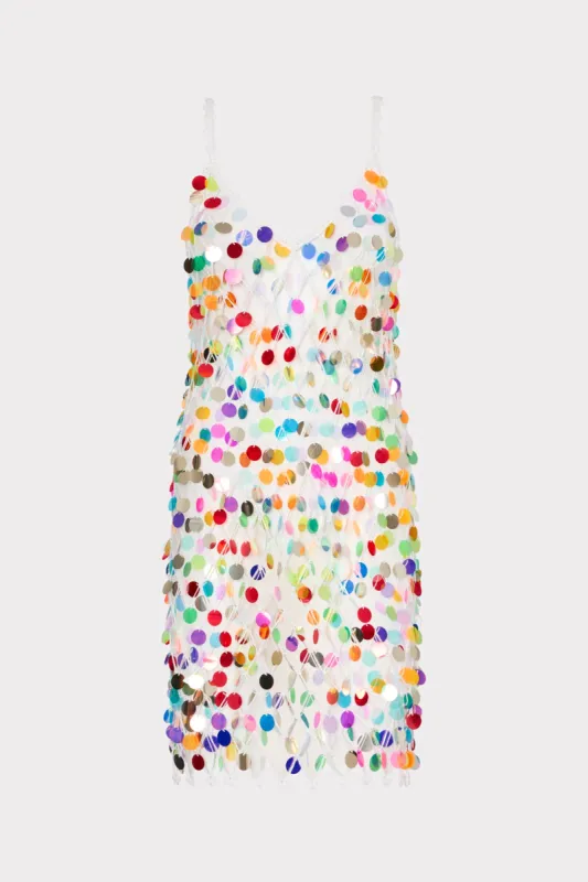 Sequin Crochet Mini Sleeveless Dress sold by Milly