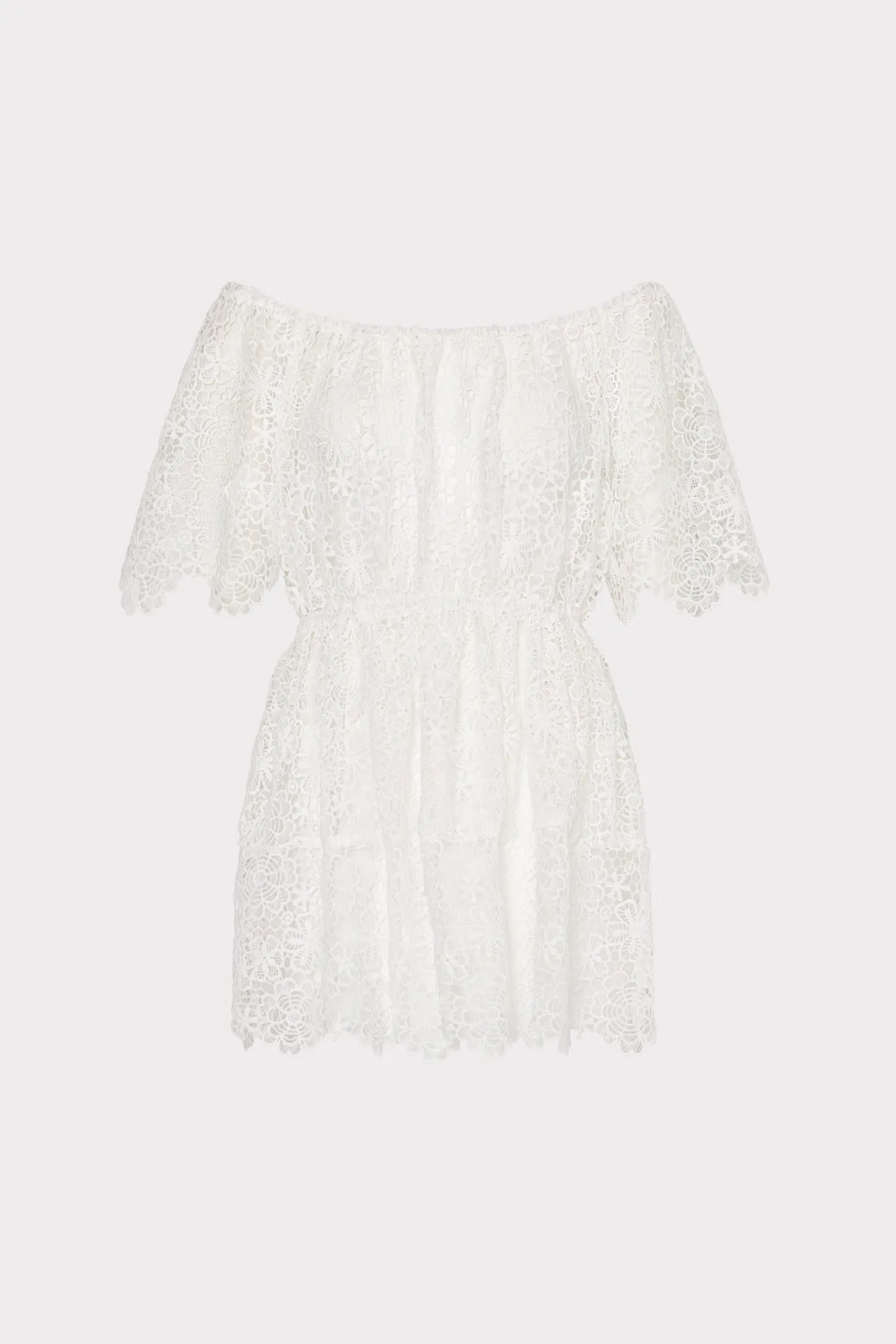 Swirl Lace Cover-Up Mini Dress sold by Milly