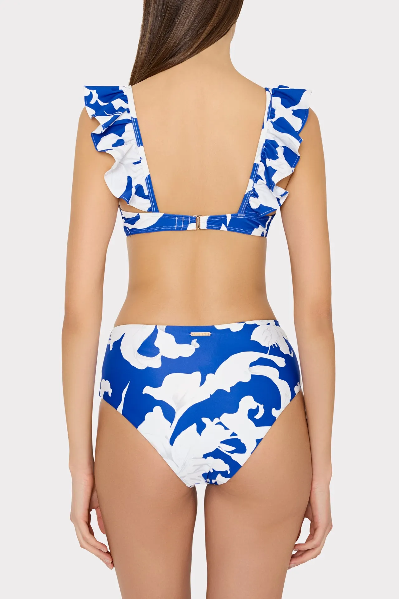 Lily Silhouette Ruffle Bikini Top sold by Milly product image thumbnail 3