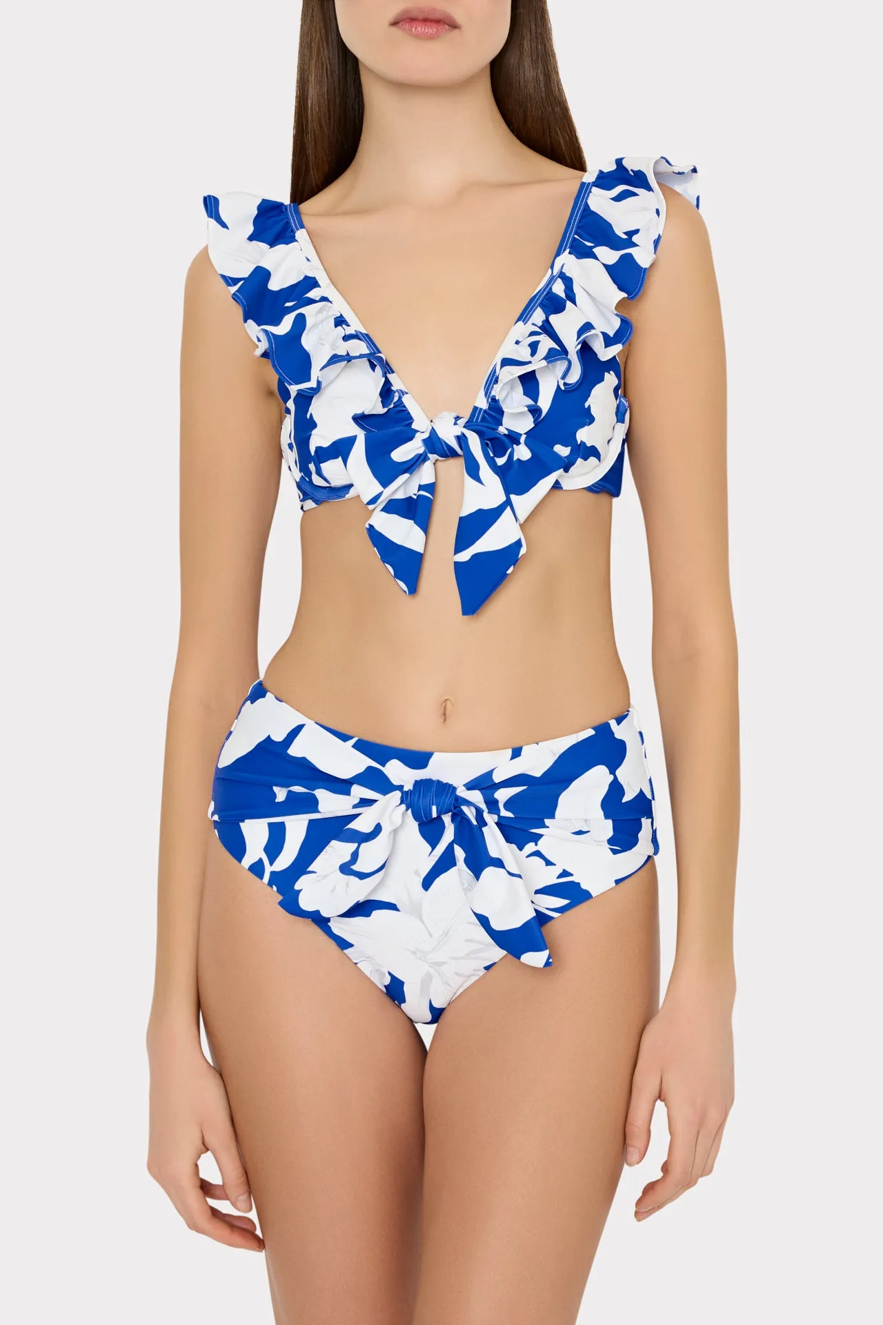 Lily Silhouette Ruffle Bikini Top sold by Milly product image thumbnail 2