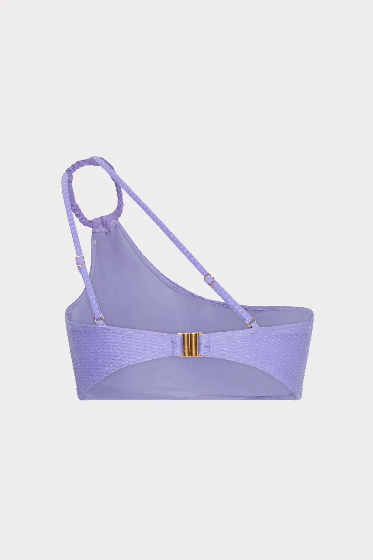 Shimmer Texture One Shoulder Bandeau Top sold by Milly product image thumbnail 4