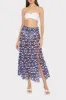 Jem Nautical Chain Tiered Chiffon Skirt sold by Milly