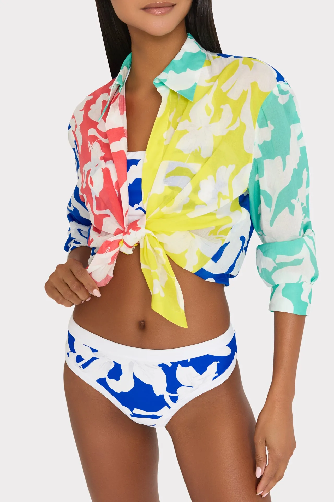 Lily Silhouette Cotton Voile Button Down sold by Milly product image thumbnail 2