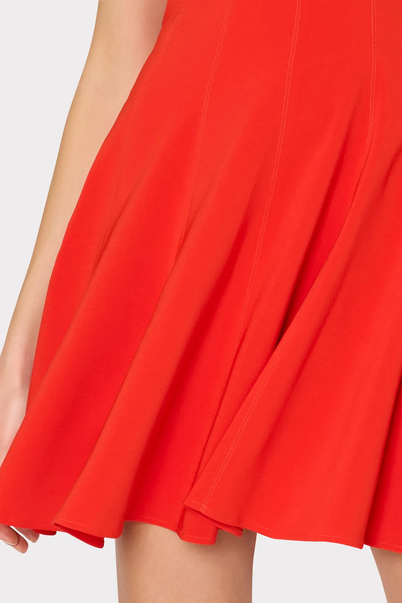 Sleeveless Stretch Cady Fit And Flare Dress sold by Milly product image thumbnail 4