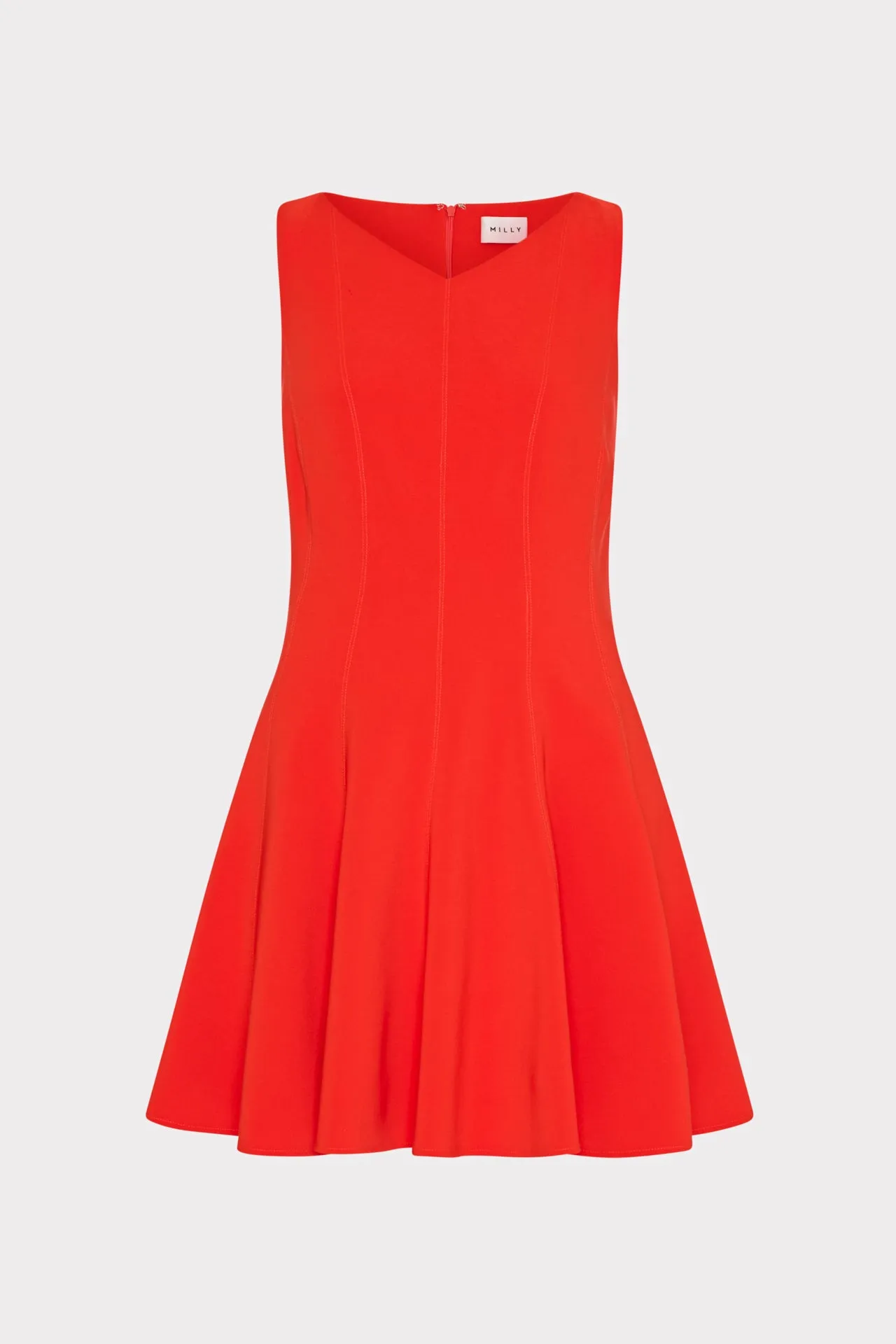 Sleeveless Stretch Cady Fit And Flare Dress sold by Milly
