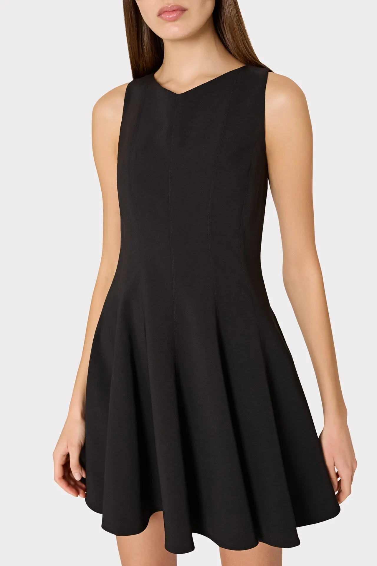 Sleeveless Stretch Cady Fit And Flare Dress sold by Milly product image thumbnail 3