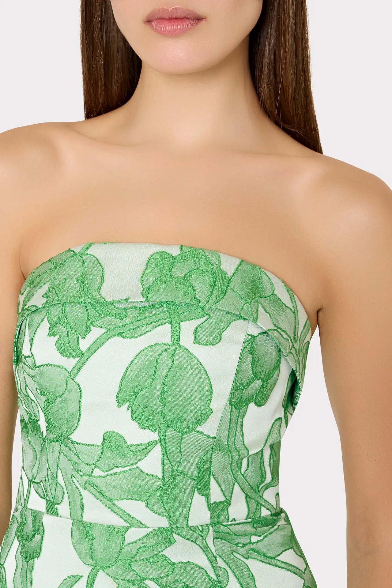 Tulip Jacquard Strapless Dress sold by Milly product image thumbnail 3