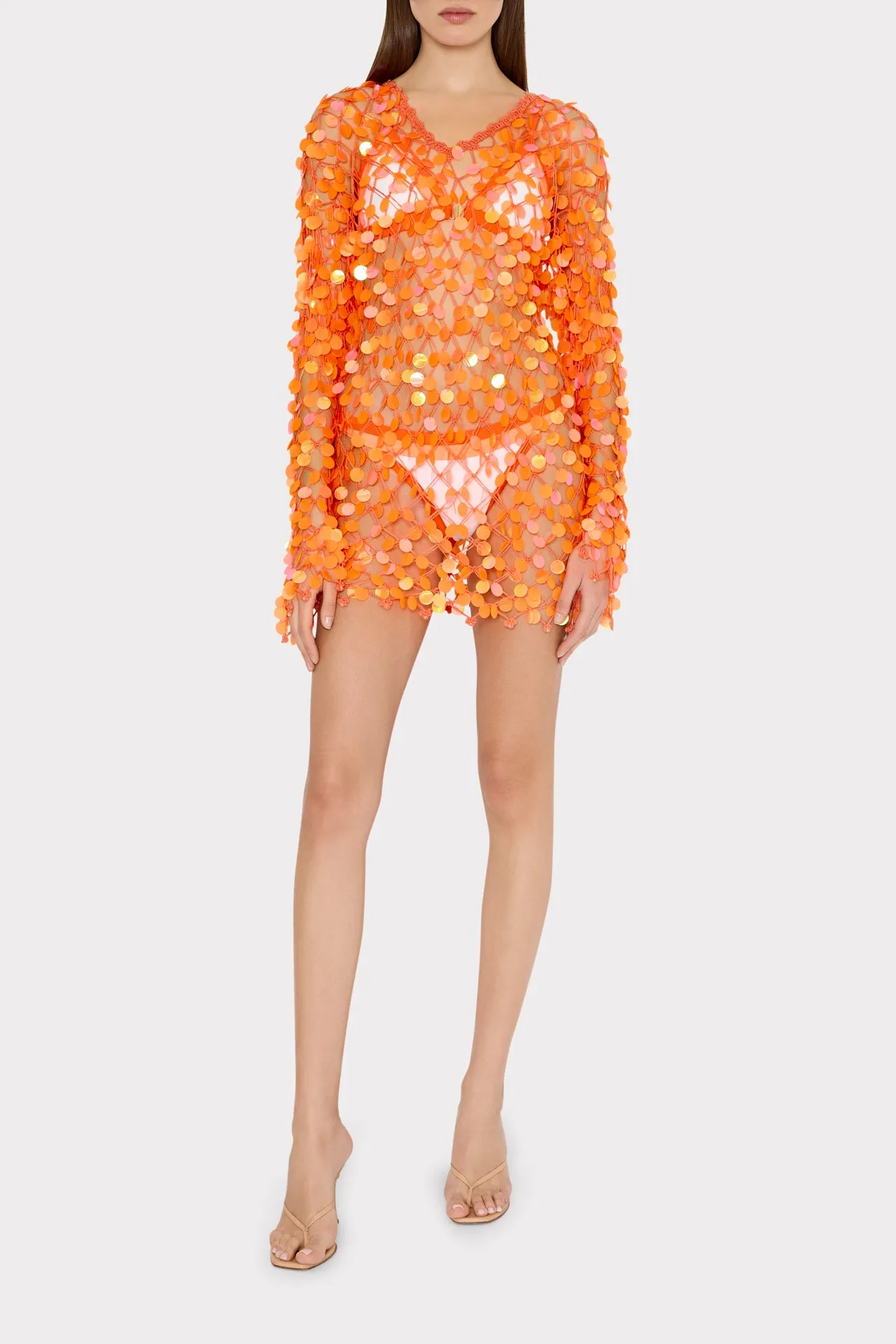 Sequin Crochet Mini Dress sold by Milly product image thumbnail 2