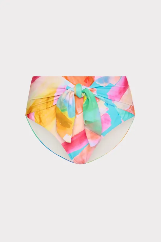 Watercolor Paint Stroke Tie Bikini Bottom sold by Milly