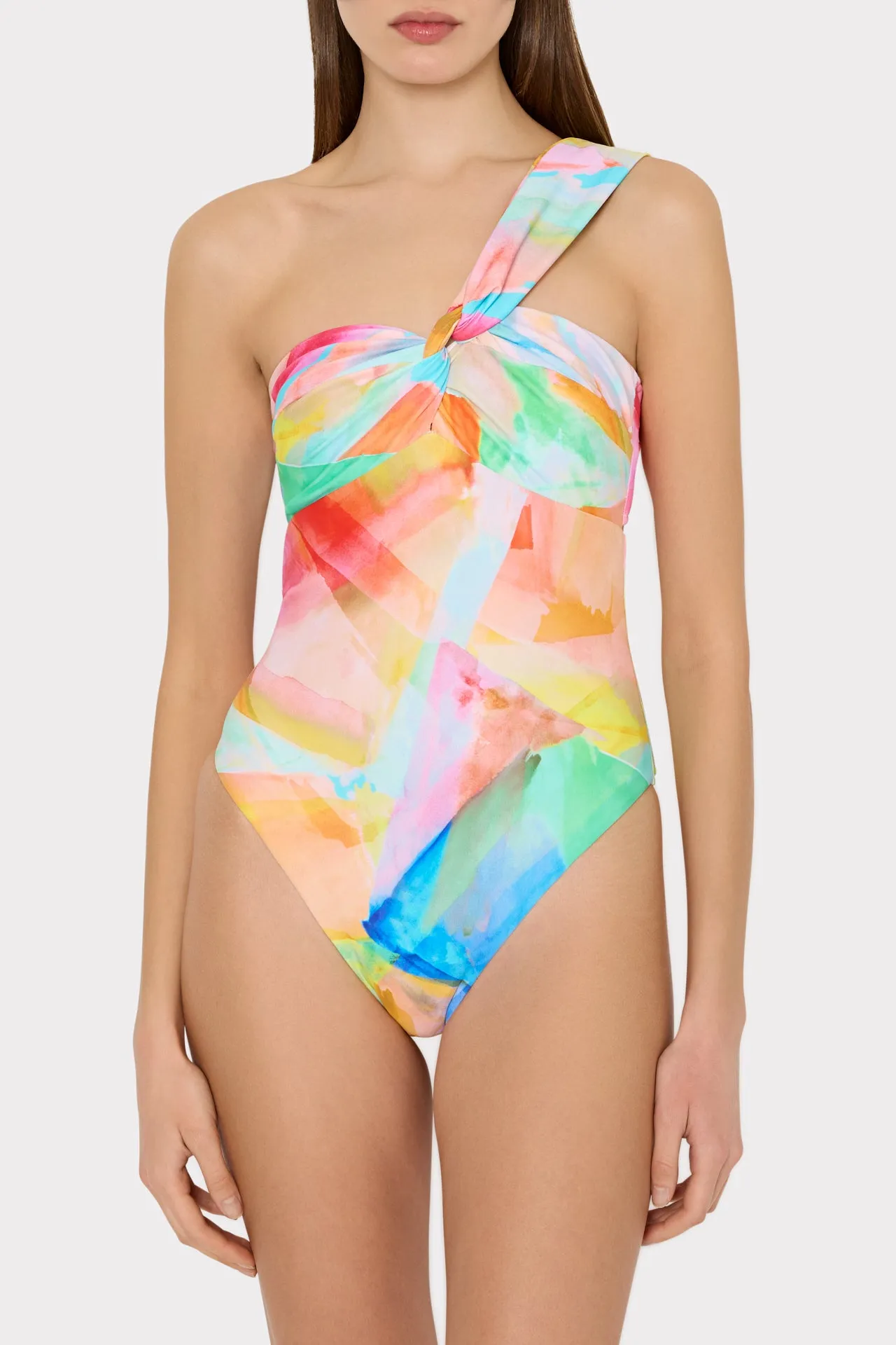 Betsy Watercolor Paint Stroke Bandeau One Piece sold by Milly product image thumbnail 4