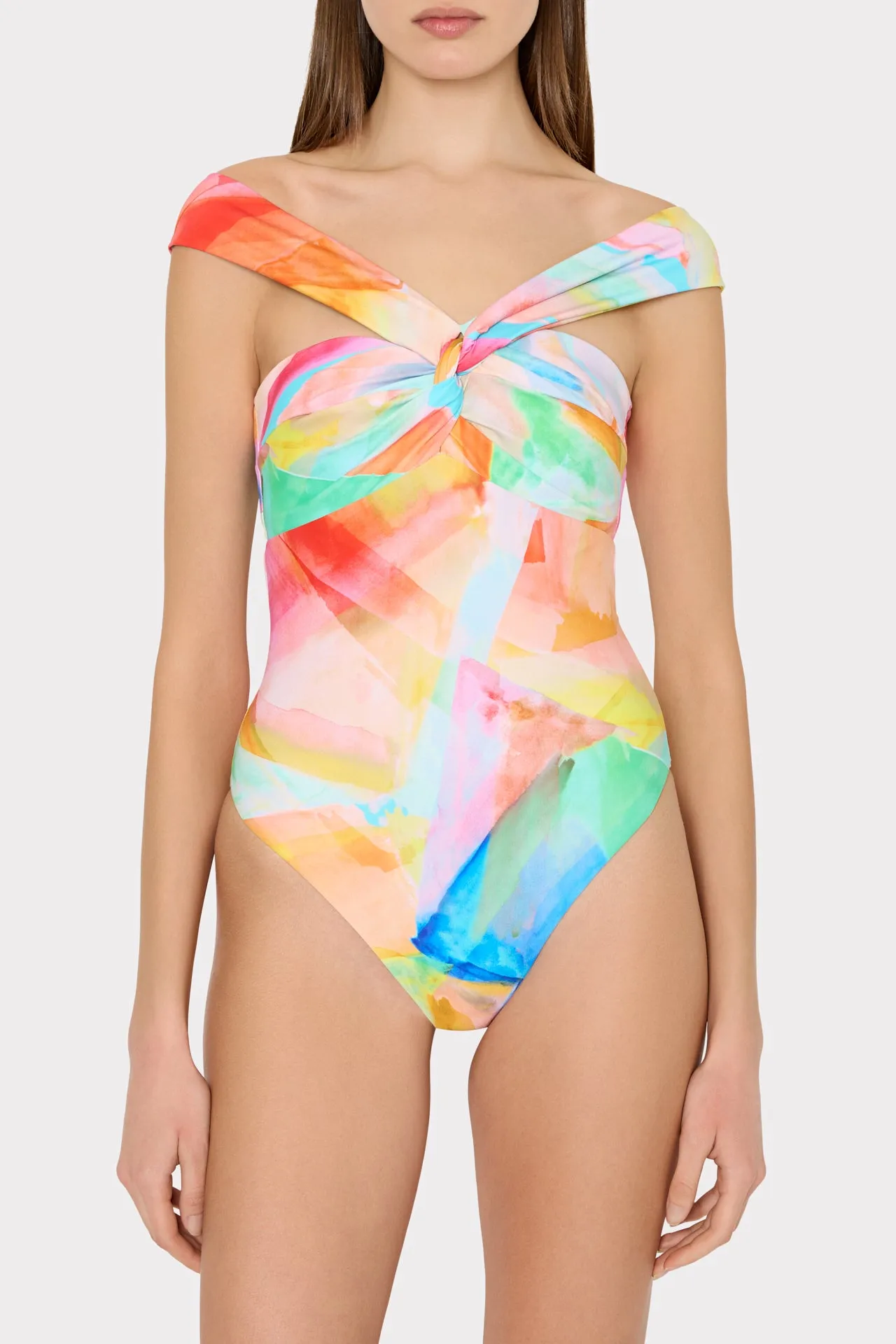 Betsy Watercolor Paint Stroke Bandeau One Piece sold by Milly product image thumbnail 3