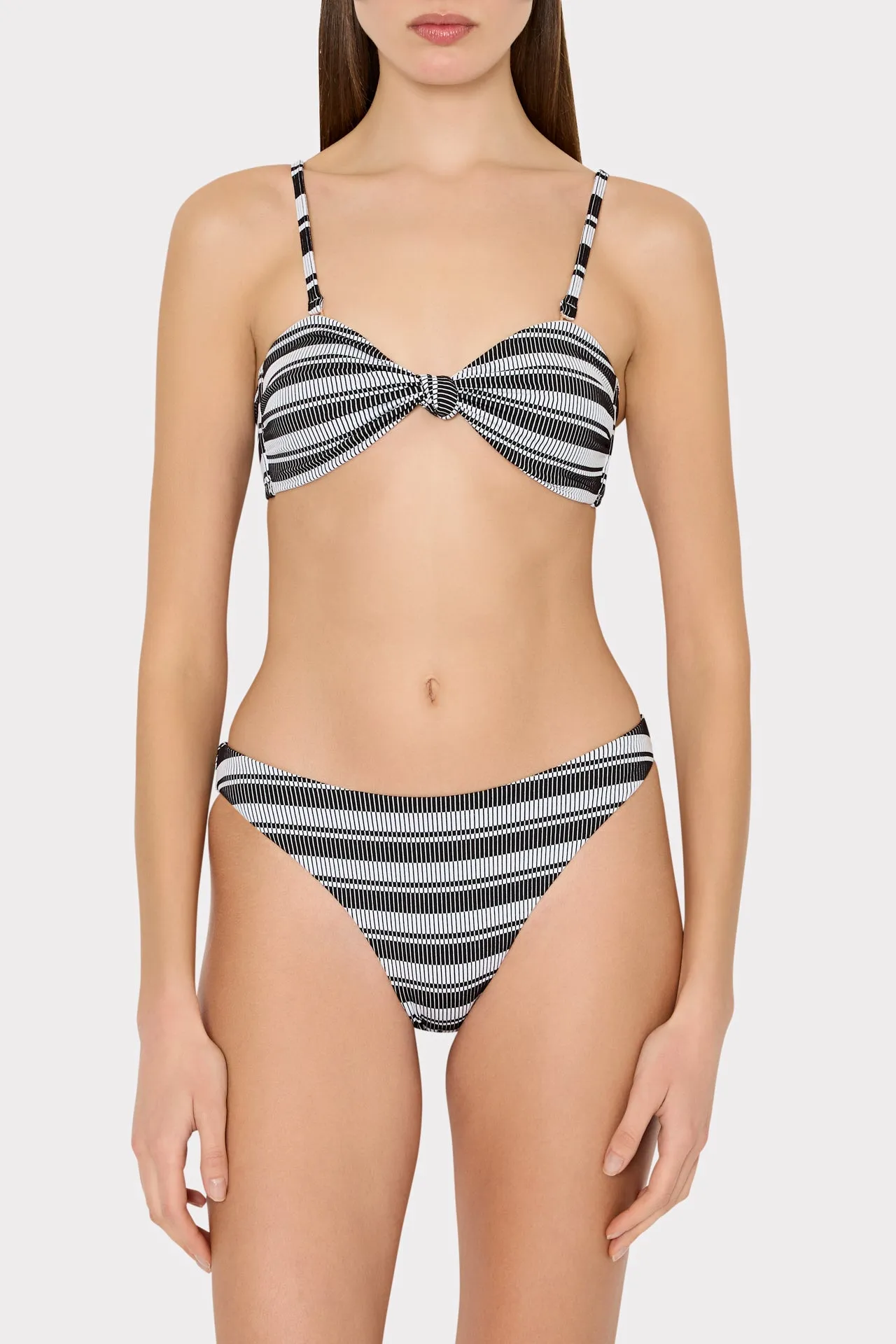 Stripe Knot Bandeau Bikini Top sold by Milly product image thumbnail 3