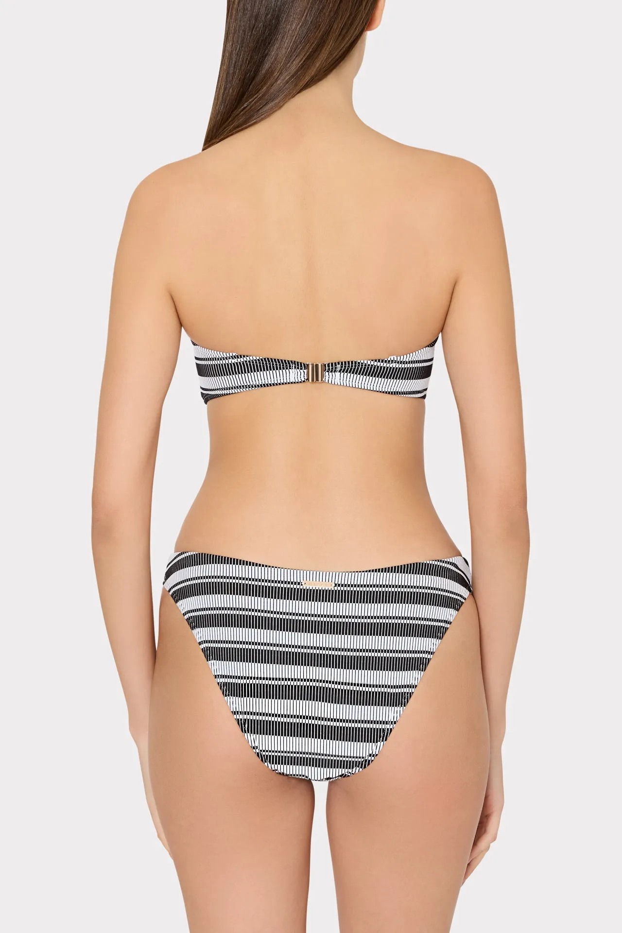 Stripe Knot Bandeau Bikini Top sold by Milly product image thumbnail 4