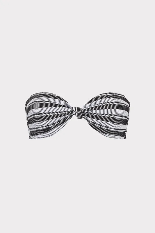 Stripe Knot Bandeau Bikini Top sold by Milly