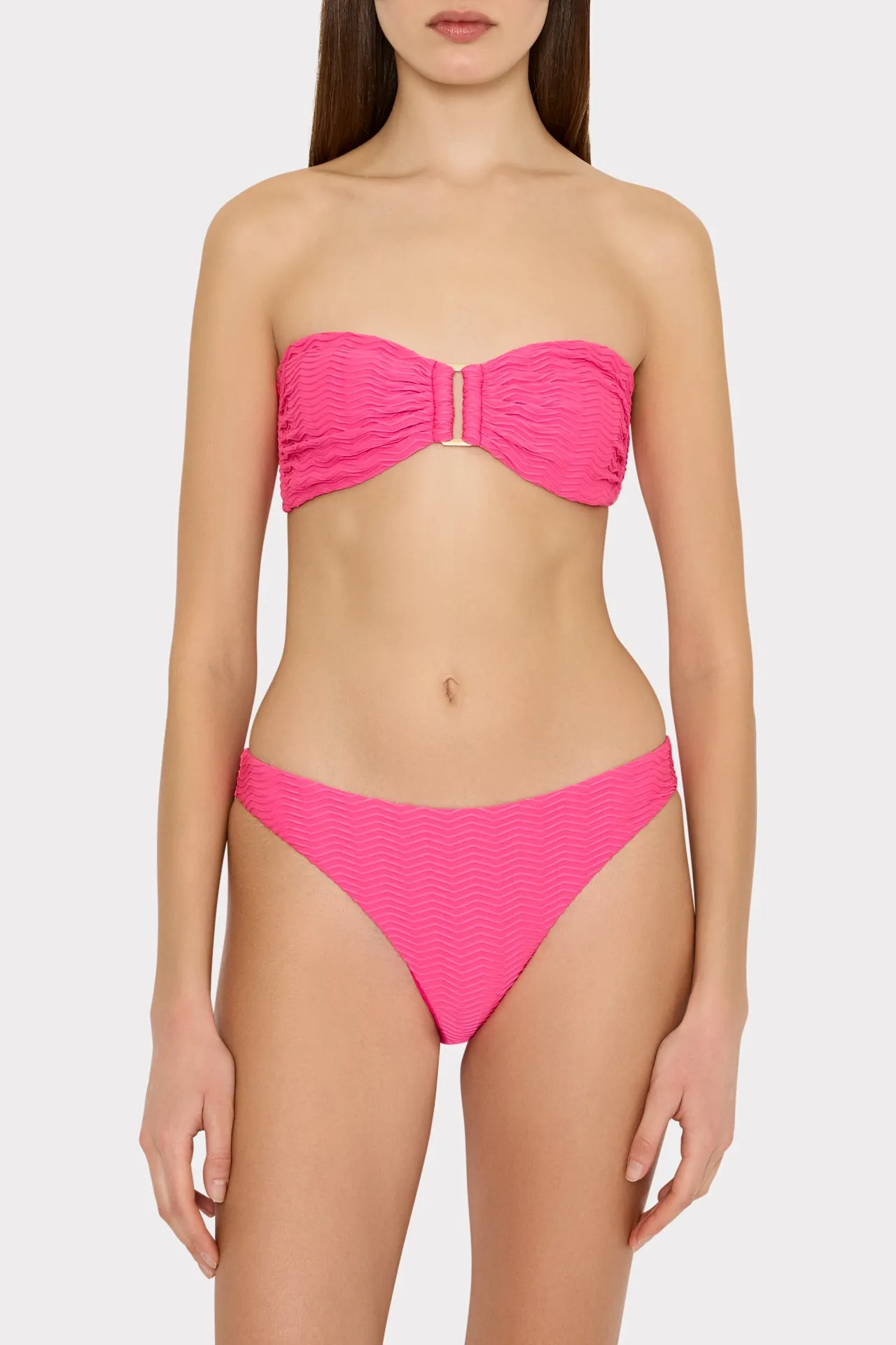 Margot Textured Chevron Bandeau Top sold by Milly product image thumbnail 2