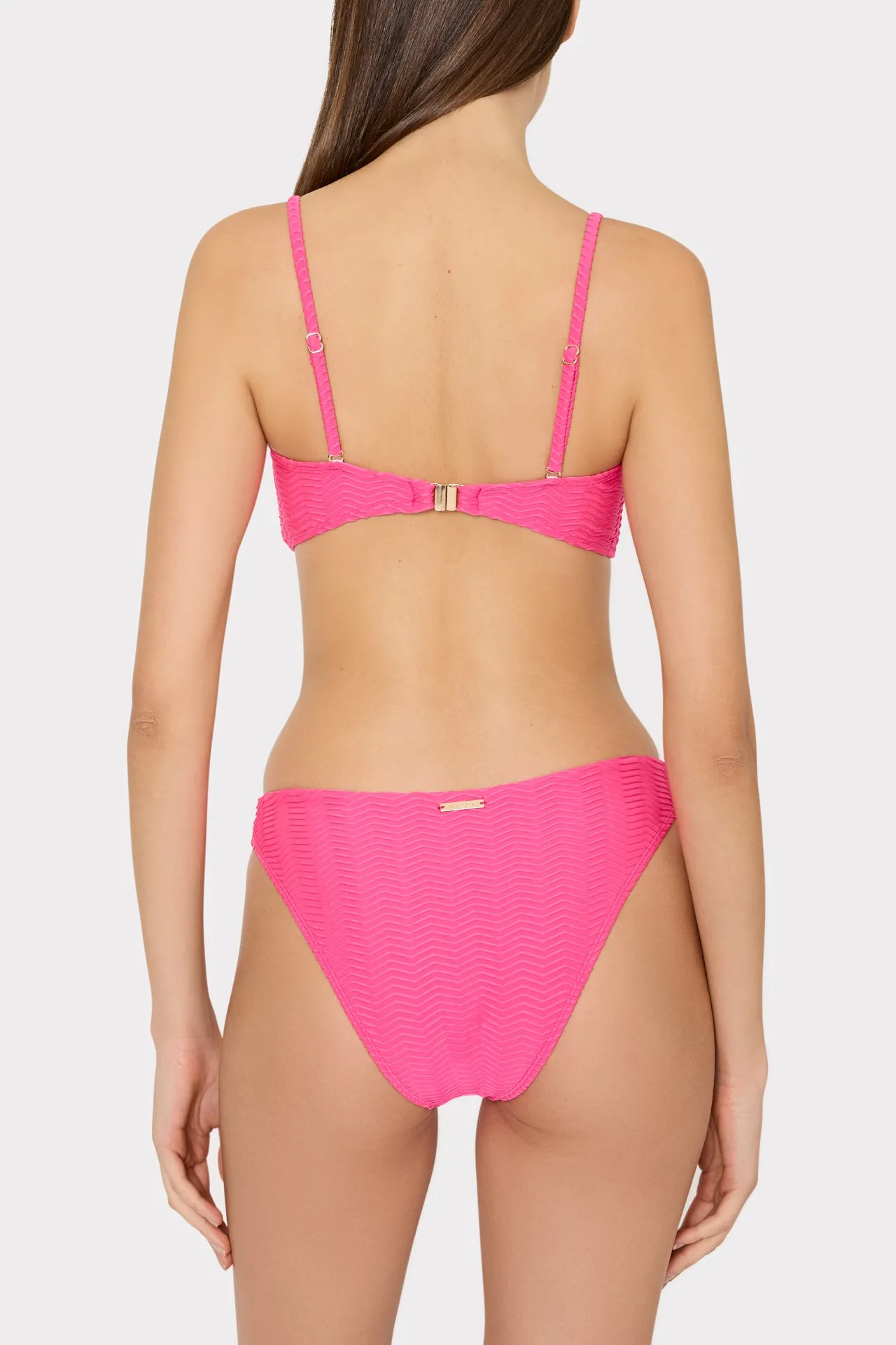 Margot Textured Chevron Bandeau Top sold by Milly product image thumbnail 5