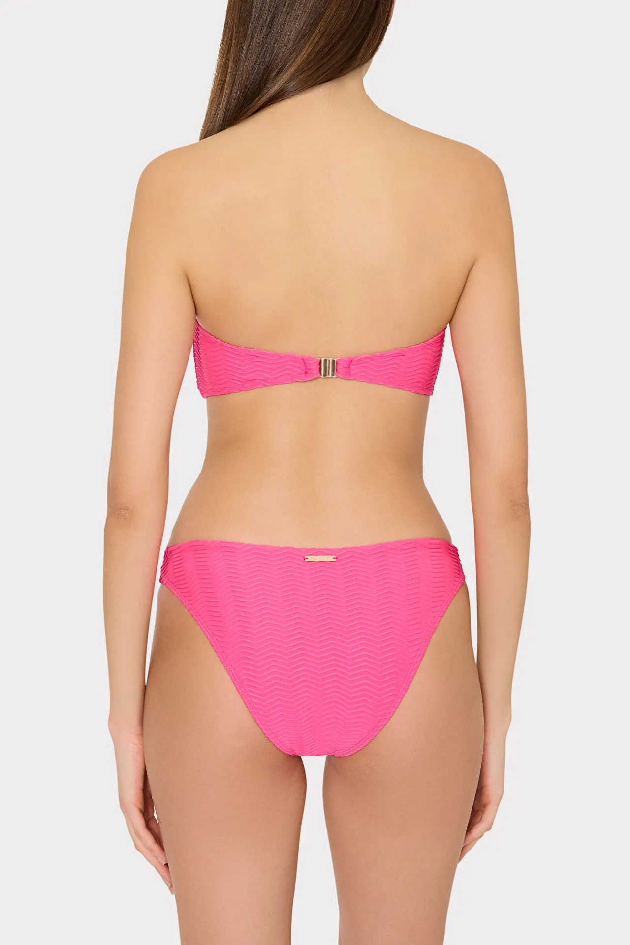 Margot Textured Chevron Bandeau Top sold by Milly product image thumbnail 4