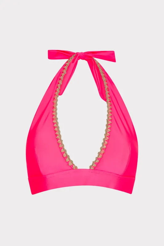 Crochet Stitch Halter Bikini Top sold by Milly