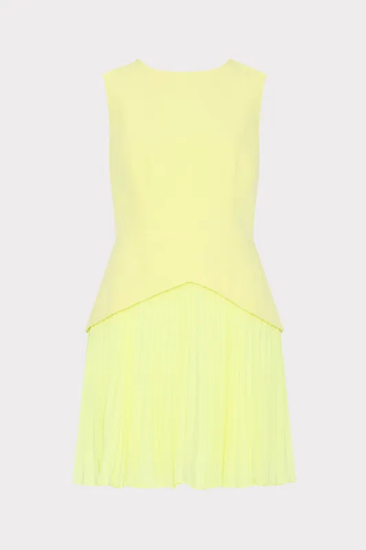 Haddy Pleated Mini Dress sold by Milly