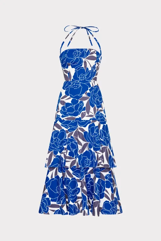 Camellia Floral Linen Maxi Dress sold by Milly