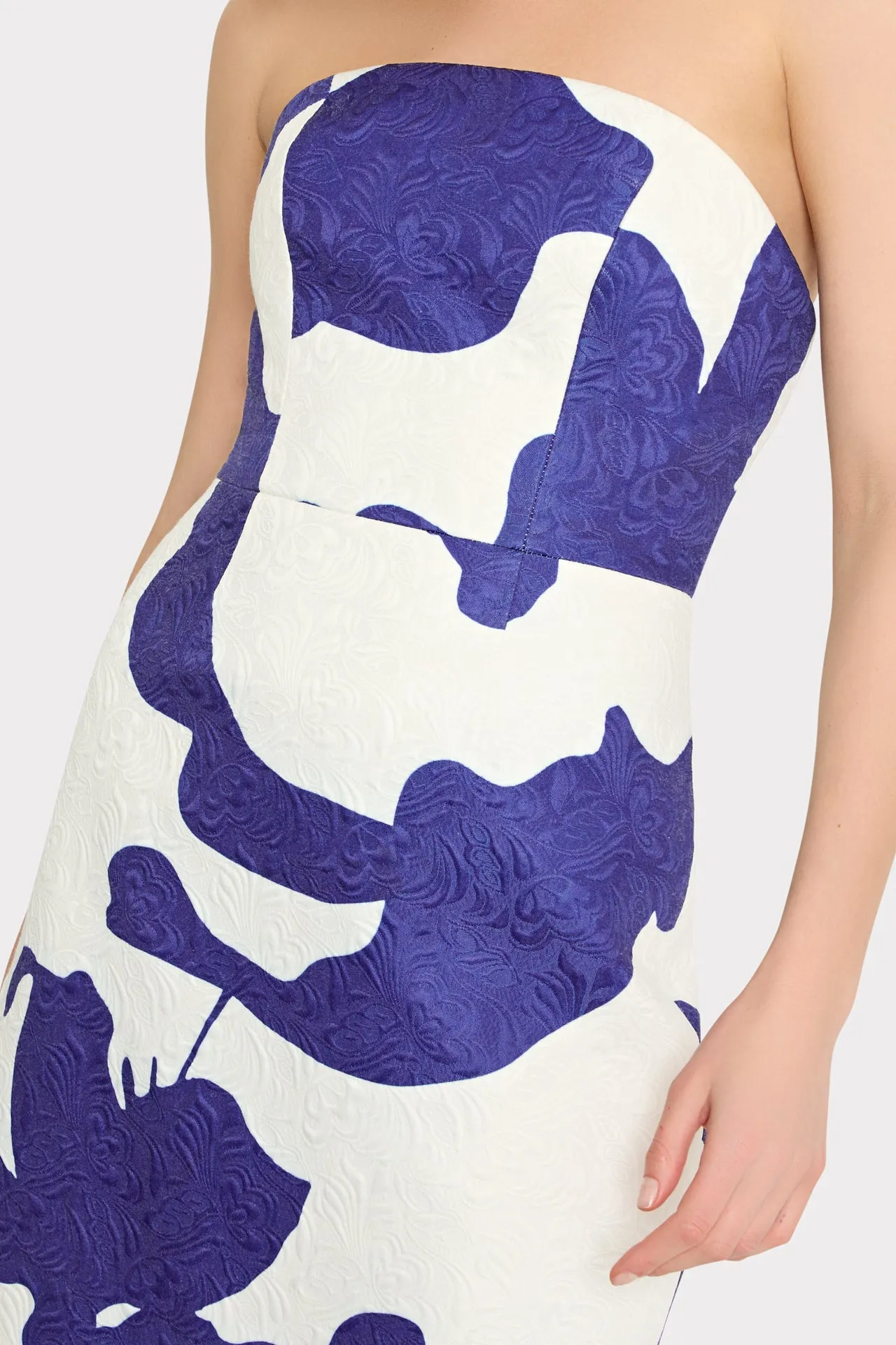 Orion Camellia Floral Jacquard Dress sold by Milly product image thumbnail 3