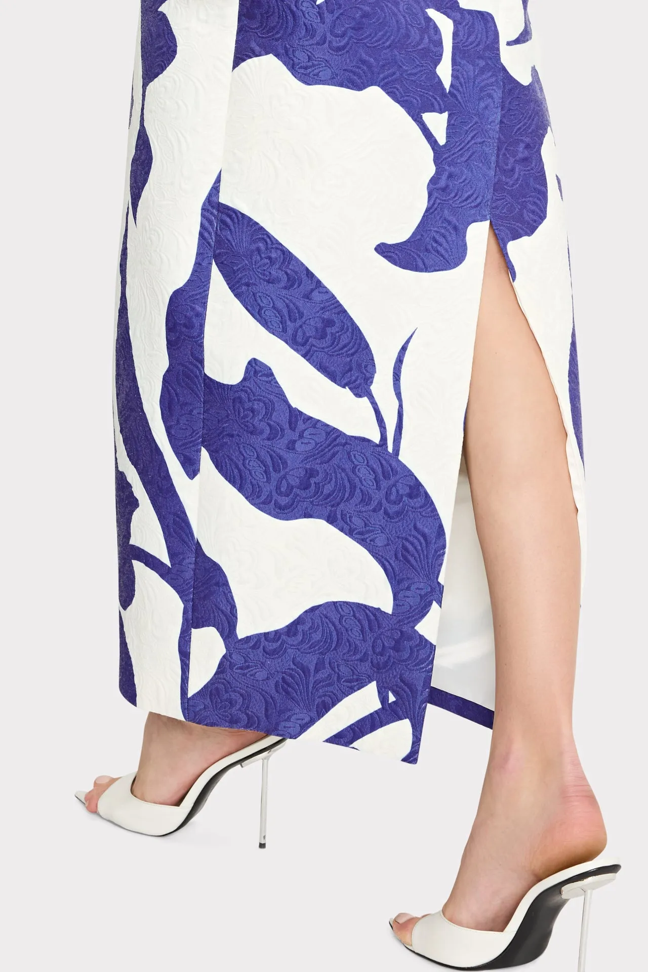 Orion Camellia Floral Jacquard Dress sold by Milly product image thumbnail 4