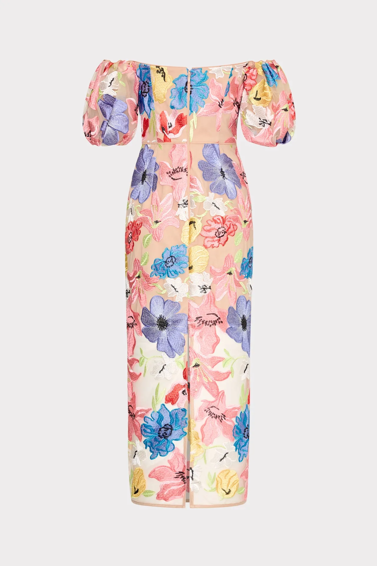 Nira Lily Floral Embroidered Midi Dress sold by Milly product image thumbnail 4