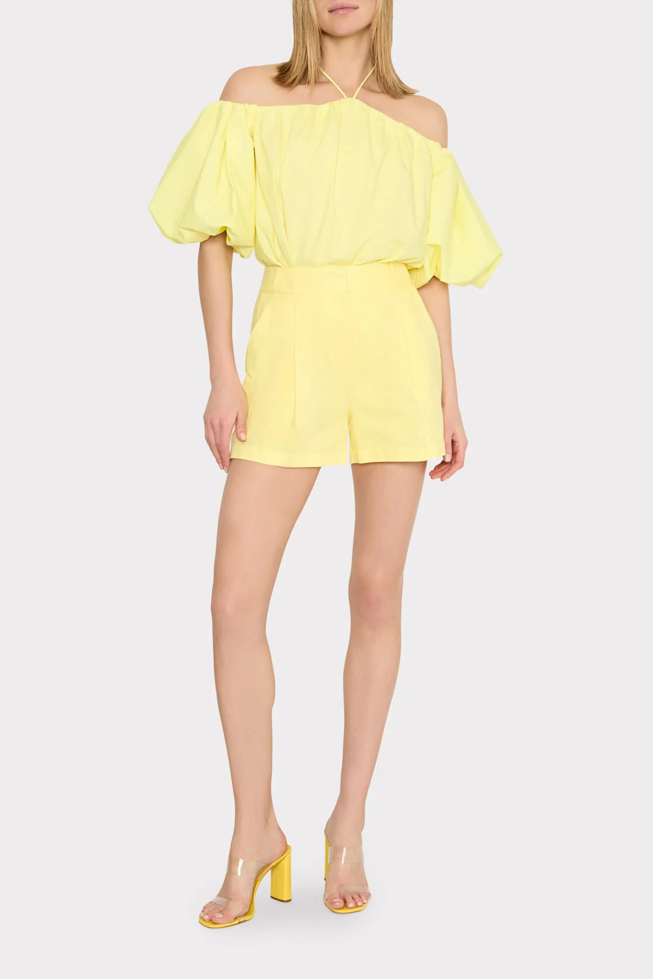 Halter Poplin Off The Shoulder Top sold by Milly product image thumbnail 2