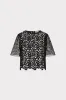 Floral Geo Combo Lace Top sold by Milly