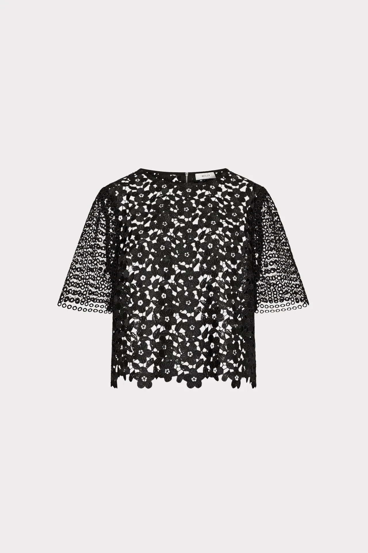 Floral Geo Combo Lace Top sold by Milly