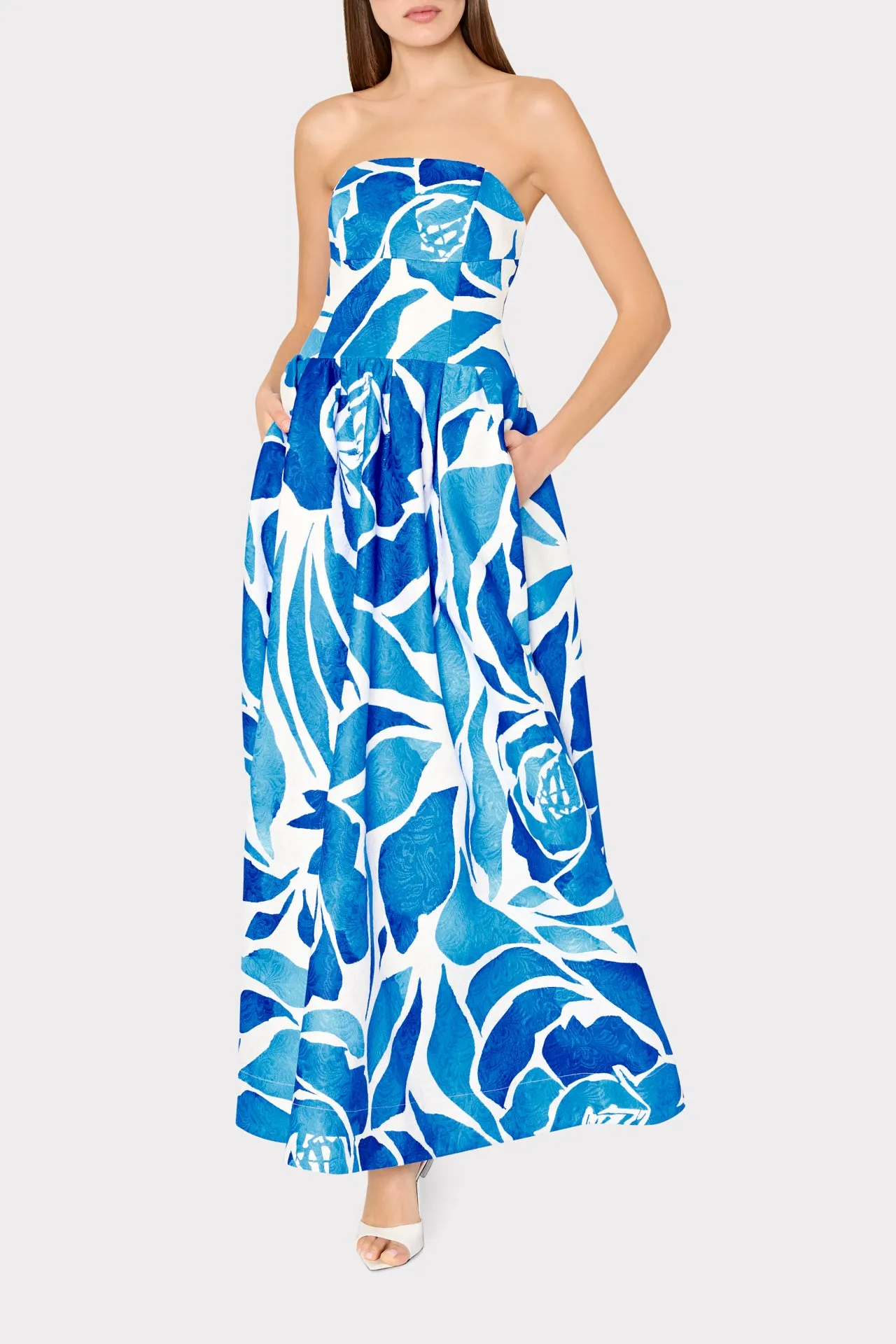 Dream Rose Jacquard Ballgown sold by Milly product image thumbnail 3