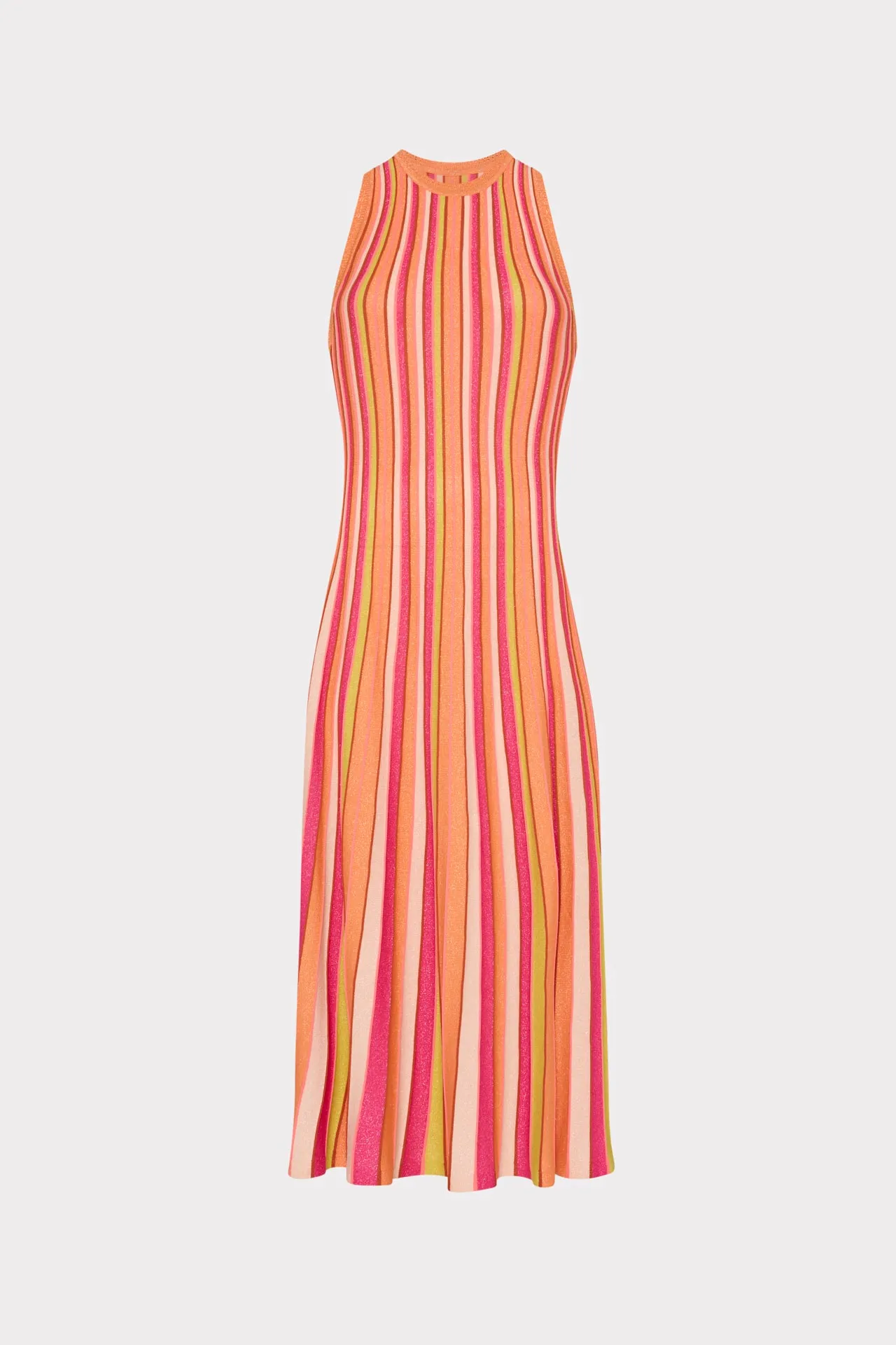 Multi Color Stripe Sleeveless Midi Dress sold by Milly