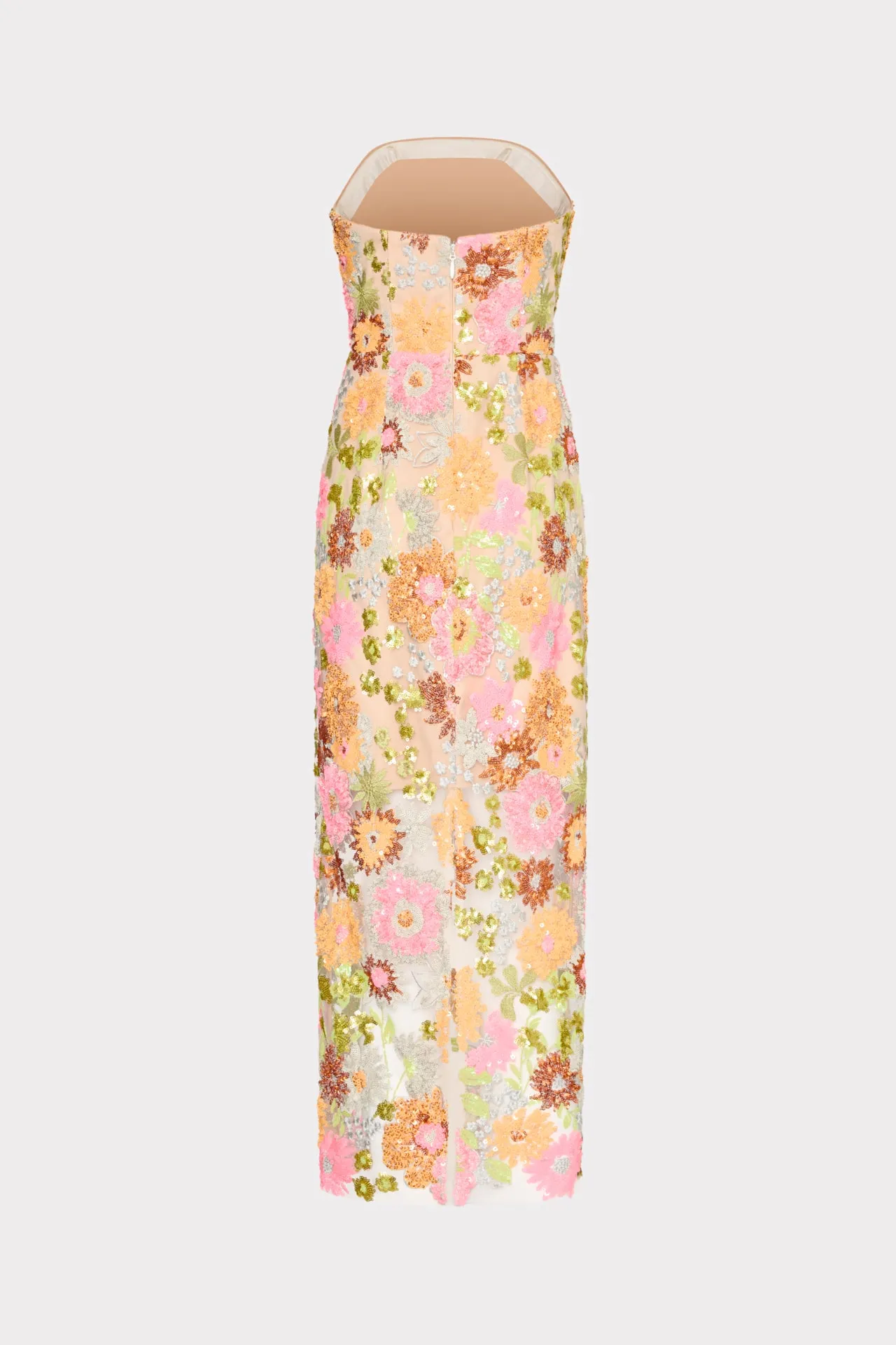 Kait Floral Blossom Sequins Dress sold by Milly product image thumbnail 4
