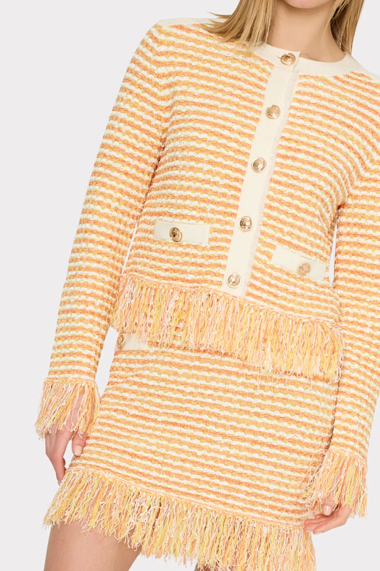 Kali Textured Fringe Knit Mini Skirt sold by Milly product image thumbnail 3