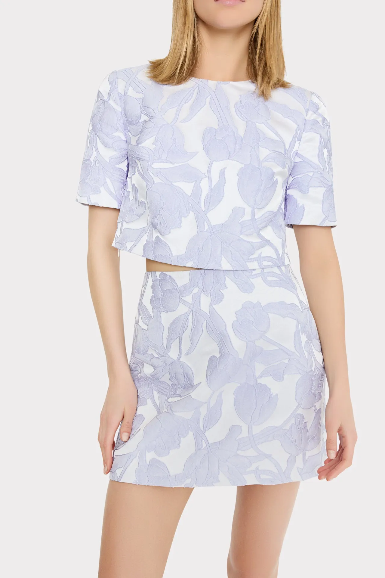 Tulip Jacquard Modern Mini Skirt sold by Milly product image thumbnail 3