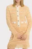 Textured Fringe Trim Cardigan sold by Milly