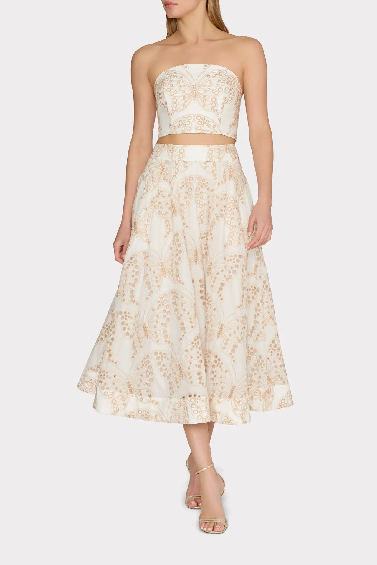 Butterfly Eyelet Strapless Crop Top sold by Milly product image thumbnail 2