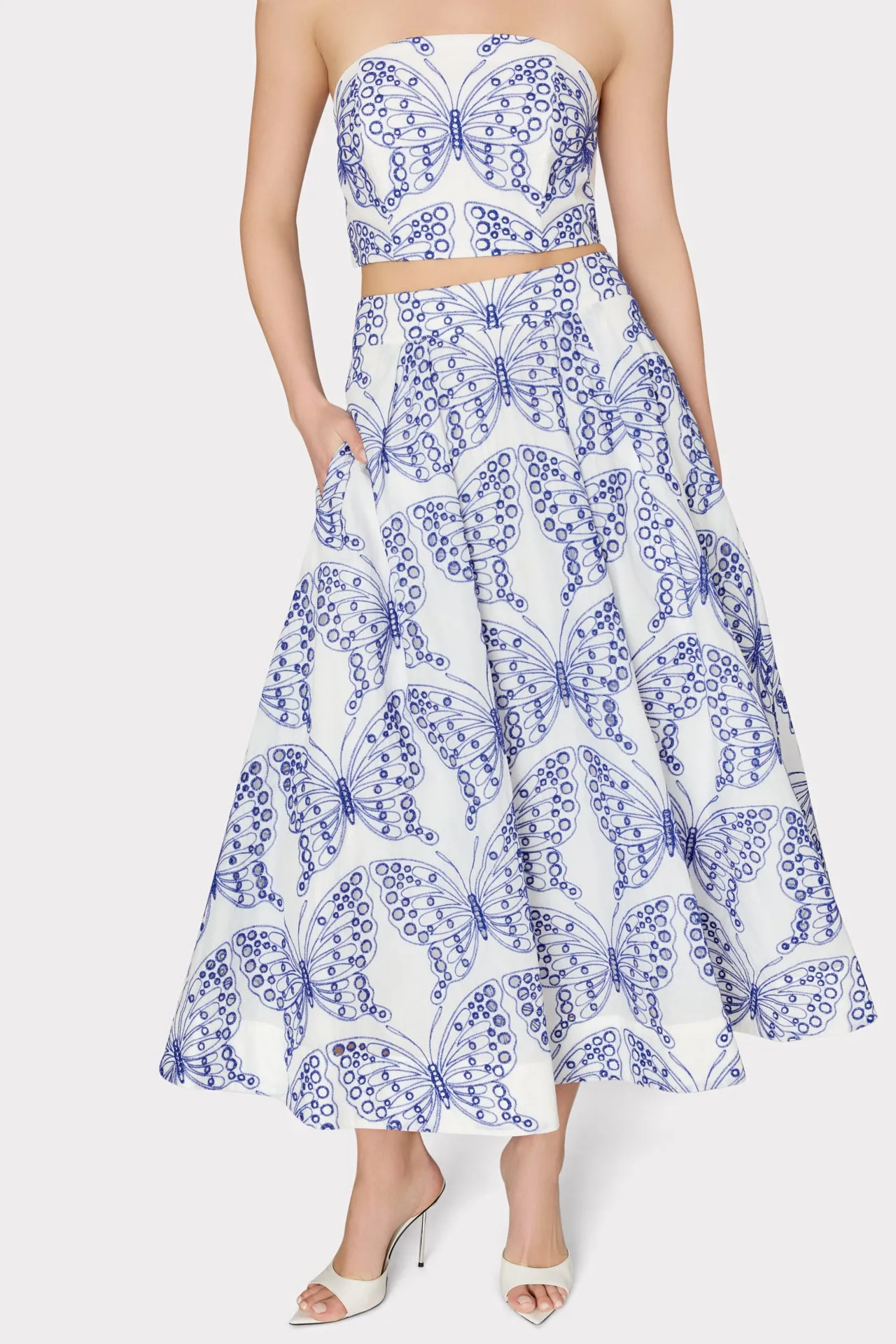 Butterfly Eyelet Skirt sold by Milly product image thumbnail 3