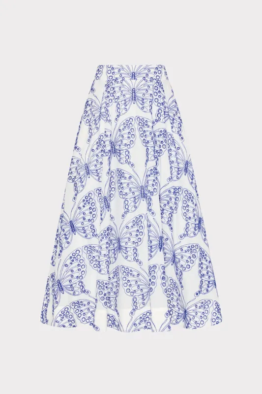 Butterfly Eyelet Skirt sold by Milly