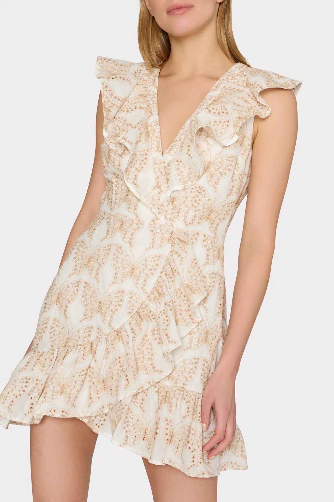 Novi Butterfly Eyelet Wrap Dress sold by Milly product image thumbnail 3
