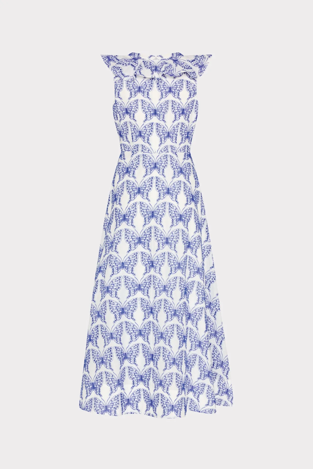 Butterfly Eyelet Ruffle Midi Dress sold by Milly product image thumbnail 4