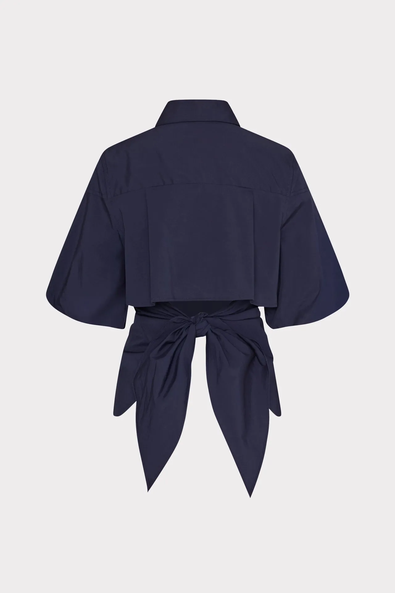 Tie Back Poplin Button Down Shirt sold by Milly product image thumbnail 4