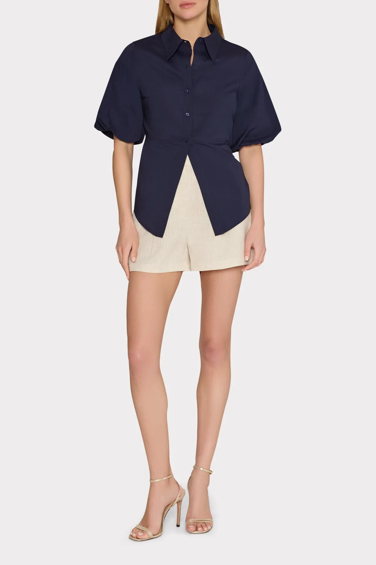 Tie Back Poplin Button Down Shirt sold by Milly product image thumbnail 2