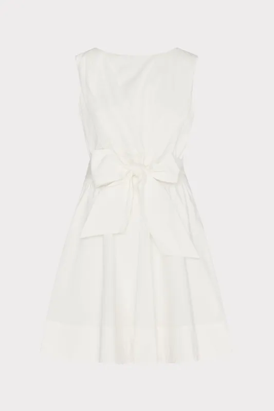 Draped Poplin Sleeveless Mini Dress sold by Milly